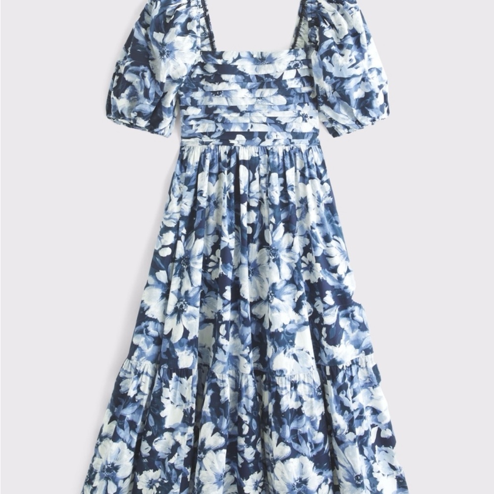 Floral Puff Sleeve Maxi Dress